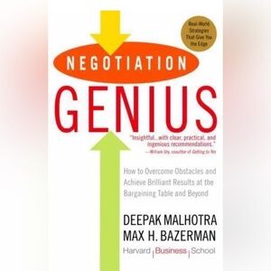 Negotiation Genius Book by Deepak Malhotra and Max H. Bazerman